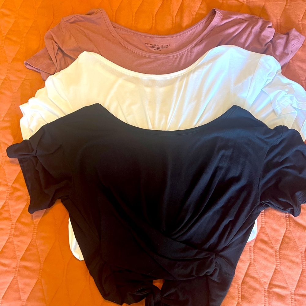 3 Victoria’s Secret crop tops lot of 3
